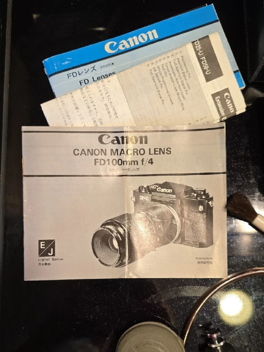Canon FD100mm f/4 Camera Kit with Black and Silver Bodies & Lenses Vintage
